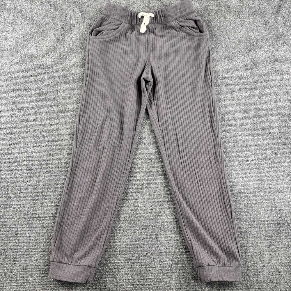 Cat & Jack Pants Girls M 7/8 US M Gray Ribbed Jogger Lounge
